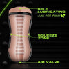 Blush Novelties M For Men Soft & Wet Self Lubricating Stroker Cup - Vanilla Pleasure Pussy Stroker - Model SWSC-001 - Men's Masturbator for Intense Shaft Massage - Beige