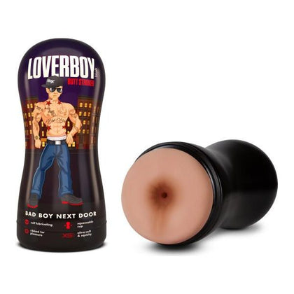 Blush Novelties Loverboy Bad Boy Next Door Self Lubricating Butt Stroker - Model BBNDSLS1 - Male Masturbator for Intense Anal Pleasure - Beige Light Skin Tone