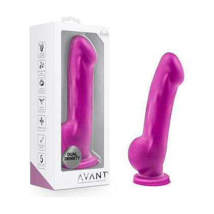 Blush Novelties Avant D7 Ergo Violet Silicone Dildo for Women - Dual Density Artisanal Pleasure Toy