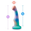 Avant Opal Dreams Aqua Silicone G-Spot/P-Spot Dildo - Model BN88370 - Unisex Pleasure - Blue - Adult Naughty Store