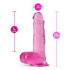 Blush Novelties B Yours Plus Rock N Roll Pink Dildo - Model RNP-2022 - All Gender Pleasure Packed Dildo for Sensational Stimulation - Vibrant Pink