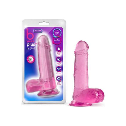 Blush Novelties B Yours Plus Rock N Roll Pink Dildo - Model RNP-2022 - All Gender Pleasure Packed Dildo for Sensational Stimulation - Vibrant Pink