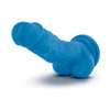 Blush Novelties Neo 7.5 inches Dual Density Cock with Balls - Model NBD-75DB - Realistic Dildo for Intense Pleasure - Neon Blue - Adult Naughty Store