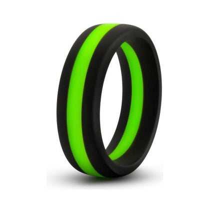 Blush Novelties Performance Silicone Go Pro Cock Ring - Model GP-500 - Male - Enhances Pleasure - Black/Green - Adult Naughty Store