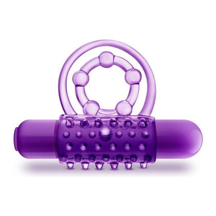 Play With Me The Player Vibrating Double Strap Cock Ring Purple - Powerful Pleasure for Couples and Solo Play - Adult Naughty Store