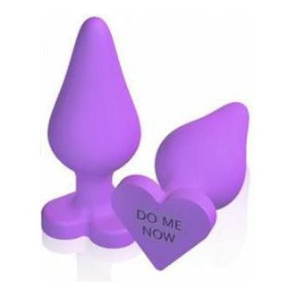 Introducing the Naughty Candy Heart Purple Butt Plug - Model NCHPBP-001: The Ultimate Pleasure Experience for All Genders! - Adult Naughty Store