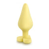 Introducing the Sensual Delights Naughty Candy Hearts Yellow Butt Plug - Model NCYBP-001: A Playful Pleasure for All Genders and Sensual Bliss in Vibrant Yellow - Adult Naughty Store