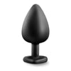 Blush Novelties Temptasia Bling Plug Large Black - Model TBP-01: Unisex Anal Pleasure in Stunning Obsidian - Adult Naughty Store