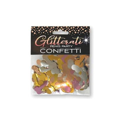 Little Genie Glitterati Confetti Penis Party Decorations - Vibrating Pleasure Enhancer for Him - Model X123 - Multi-Colored Sparkling Fun - Adult Naughty Store