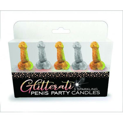 Glitterati Glitter Candles - Elegant Sparkling Penis Candle Set for Celebration