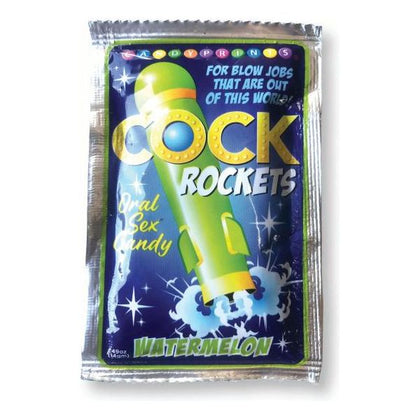 Candy Prints Cock Rockets Watermelon Flavored Oral Candy - Pleasure Delight for Couples - Model CRW-2022 - For Intense Sensations - Vibrant Red Color