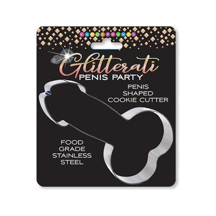 Candyprints Glitterati Stainless Steel Penis Cookie Cutter - Whimsical Baking Tool for Creative Culinary Adventures - Model: 2023 - Adult Naughty Store