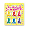 Candyprints Super Fun Penis Silicone Drink Markers - Hilarious 1 Inch Cock Shaped Cocktail Markers for Party Fun - Set of 6 Vibrant Colors - Adult Naughty Store