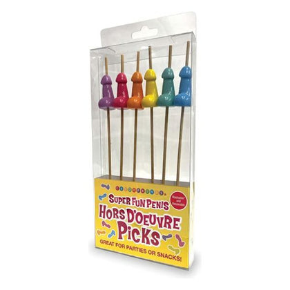 Little Genie Super Fun Penis Hors D'oeuvre Picks - Playful Bamboo Appetizer Sticks for Memorable Adult Gatherings