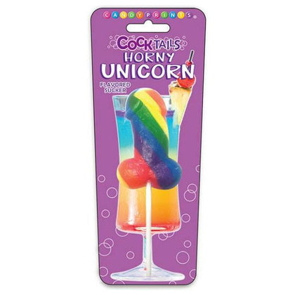 Little Genie Horny Unicorn Cocktail Sucker Rainbow Flavored Adult Candy Sucker