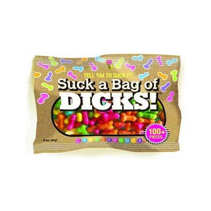Candy Prints Suck A Bag Of Dicks 100 Piece Bag - Adult Pecker-Shaped Candy for Fun Parties and Naughty Delights