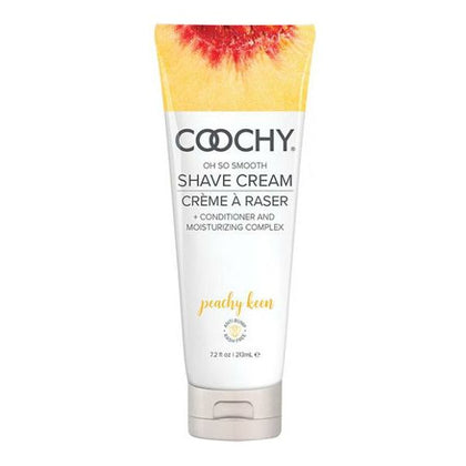 Classic Erotica Coochy Shave Cream Peachy Keen 7.2 fl oz - Smooth Glide Moisturizing Shaving Cream for Intimate Areas - Non-Irritating Formula for All Genders - Enhance Pleasure and Comfort - Peach Scent