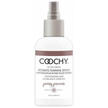 Coochy Peony Prowess Intimate Feminine Spray - Refreshing and pH Balancing Spray for All-Day Freshness - 4 fl oz - Adult Naughty Store