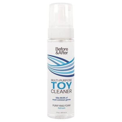 Classic Erotica Before & After Toy Cleaner Foaming 7oz - Powerful Antibacterial Purifying Foam for All Types of Sex Toys - Model: BAF-7 - Unisex - Ensures Hygiene and Freshness - Quick and Easy Cleaning - Clear
