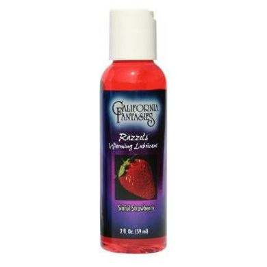 California Fantasies Razzels Sinful Strawberry Warming Lubricant - Intensify Pleasure with a Tempting Warmth - 2 oz