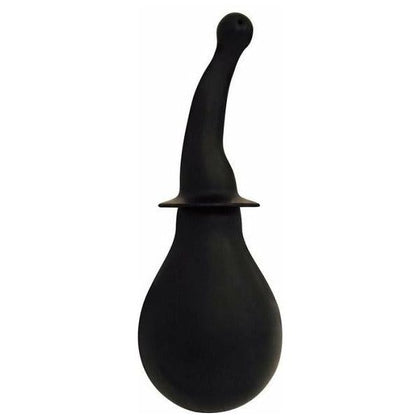 Curve Novelties Rooster Tail Cleaner Smooth Black Anal Douche - Model RTCSB-001 - Unisex Hygienic Silicone Douche for Enhanced Pleasure