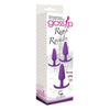 Gossip Rump Rockers Violet Purple Silicone Anal Plug Training Set for Enhanced Pleasure - Model No. 3PC-VR-APT - Adult Naughty Store