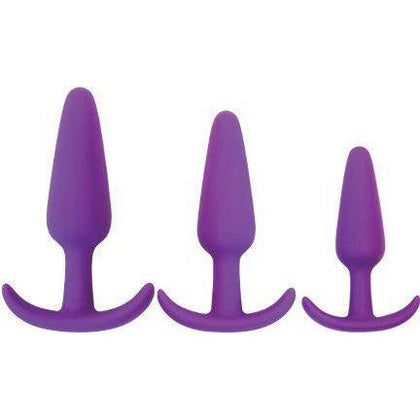 Gossip Rump Rockers Violet Purple Silicone Anal Plug Training Set for Enhanced Pleasure - Model No. 3PC-VR-APT - Adult Naughty Store