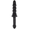 Curve Toys Rooster Jackhammer Black Double Ended Anal Probe for Intense Thrusting Pleasure, Model RJ-2000, Unisex, Perfect for Anal Stimulation
