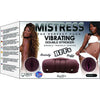 Curve Toys Mistress Double Stroker Brandy & Buffy Brown - Vibrating Dual Entry Ass and Pussy Stroker for Men - Intense Pleasure in Realistic Brown - Model Number: MSDBB-001 - Adult Naughty Store