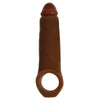 Curve Toys Jock Enhancer 2 Inches Extender with Ball Strap - Model J2B-001 - Male Penis Enlargement Sleeve - Enhances Length and Maintains Erection - Brown - Adult Naughty Store