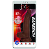 Curve Novelties Jock Bareskin 8in Latte Dildo with Balls - Realistic Medium Skin Tone Pleasure Toy - Adult Naughty Store