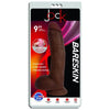 Curve Novelties Jock Bareskin 9-Inch Vibrating Latte Dark Skin Tone Realistic Dildo - Model CN-09-0620-12 - For Unforgettable Pleasure in a Natural Shade - Adult Naughty Store