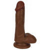 Curve Toys Thinz Slim Dong 6in W-Balls Chocolate Brown - Realistic Handcrafted Super Slim Dildo for Enhanced Pleasure - Model THZ-6CHB - Adult Naughty Store