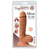 Curve Toys Easy Riders 8 inches Dual Density Silicone Dong with Balls - Model ER-8DDSB, Beige - Realistic Phallic Pleasure for All Genders