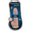 Fleshstixxx 8-Inch Beige Silicone Dildo with Balls - Realistic Pleasure for All Genders
