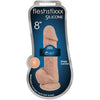 Fleshstixxx 8-Inch Beige Silicone Dildo with Balls - Realistic Pleasure for All Genders - Adult Naughty Store