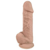 Fleshstixxx 8-Inch Beige Silicone Dildo with Balls - Realistic Pleasure for All Genders - Adult Naughty Store