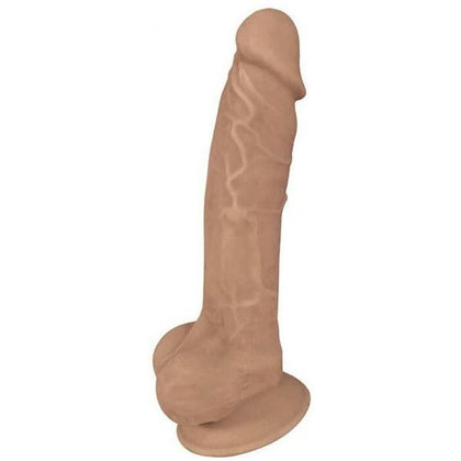Curve Toys Fleshstixxx 7-Inch Silicone Dildo With Balls Latte - The Ultimate Pleasure Experience for All Genders