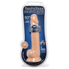 Curve Toys Fleshstixxx 10in Silicone Dildo with Balls - Latte - The Ultimate Bendable Pleasure Experience