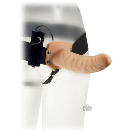 Kinx Extender Duet Hollow Vibrating Strap-On - Dual Penetration Pleasure for Couples (Model X-456) - Beige - Adult Naughty Store