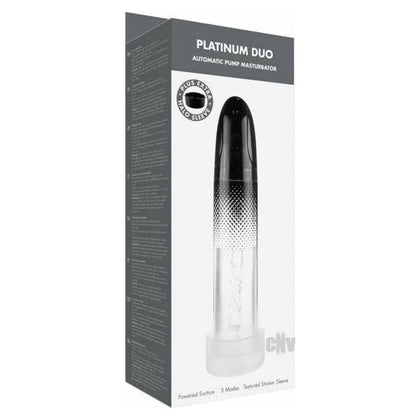 Linx Platinum Duo Auto Pump Masturbator - Model LPD-001 - Male Stroker and Penis Enhancer - Clear/Black