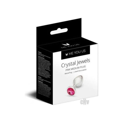 Introducing the Myu Crystal Jewels Medium Pink Anal Plug for Women: Model A2.0.