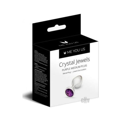 Introducing the Myu Crystal Jewels Medium Purple Aluminium Butt Plug - A Luxurious Choice for Elegance and Sensual Gratification