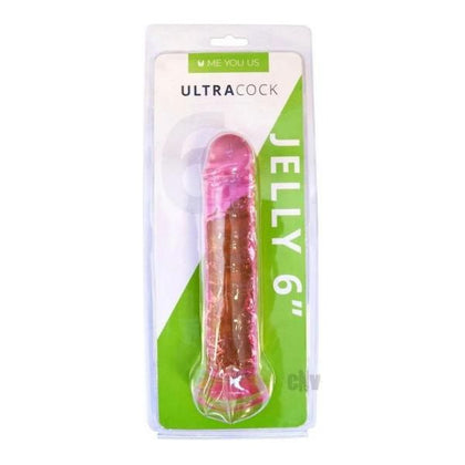 Me You Us Ultra Cock 6 Pink Jelly - Curved and Flexible Dildo for Couples, Solo Play, and Gender Expression