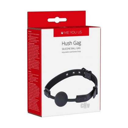 Introducing the Me You Us Gag Black: A Sensual Silicone and Leatherette Ball Gag (Model MYU-GB001) for Pleasurable Play