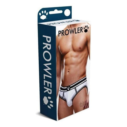 Prowler Men's White/Black Open Brief XL - Sensual Backless Underwear for Exquisite Rear Display