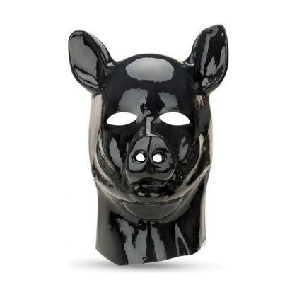 Prowler RED Latex Pig Hood - Role-Playing Sex Toy - Model RH-1 - Unisex - Sensory Deprivation - Black