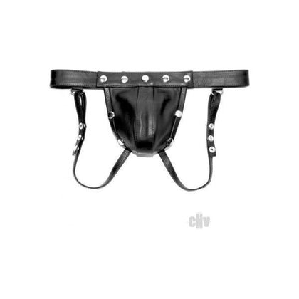 Prowler Red Leather Harness Jock Strap with Removable Cod Piece - Model Lg-001 - Men's Dong and Dildo Holder - Pleasure for All - Adult Naughty Store