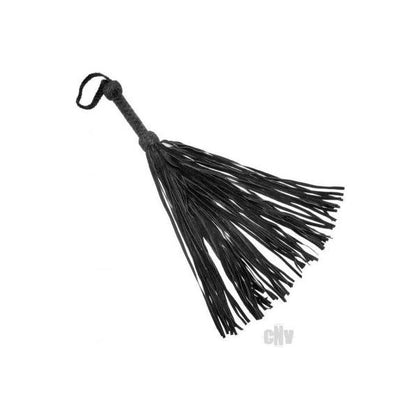 Prowler Red Suede Flogger Black - Exquisite Leather BDSM Flogger for Intense Sensations and Erotic Play