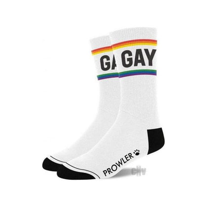 Prowler Rainbow White Gay Socks - Unleash Your Pride with Comfort and Style - Adult Naughty Store